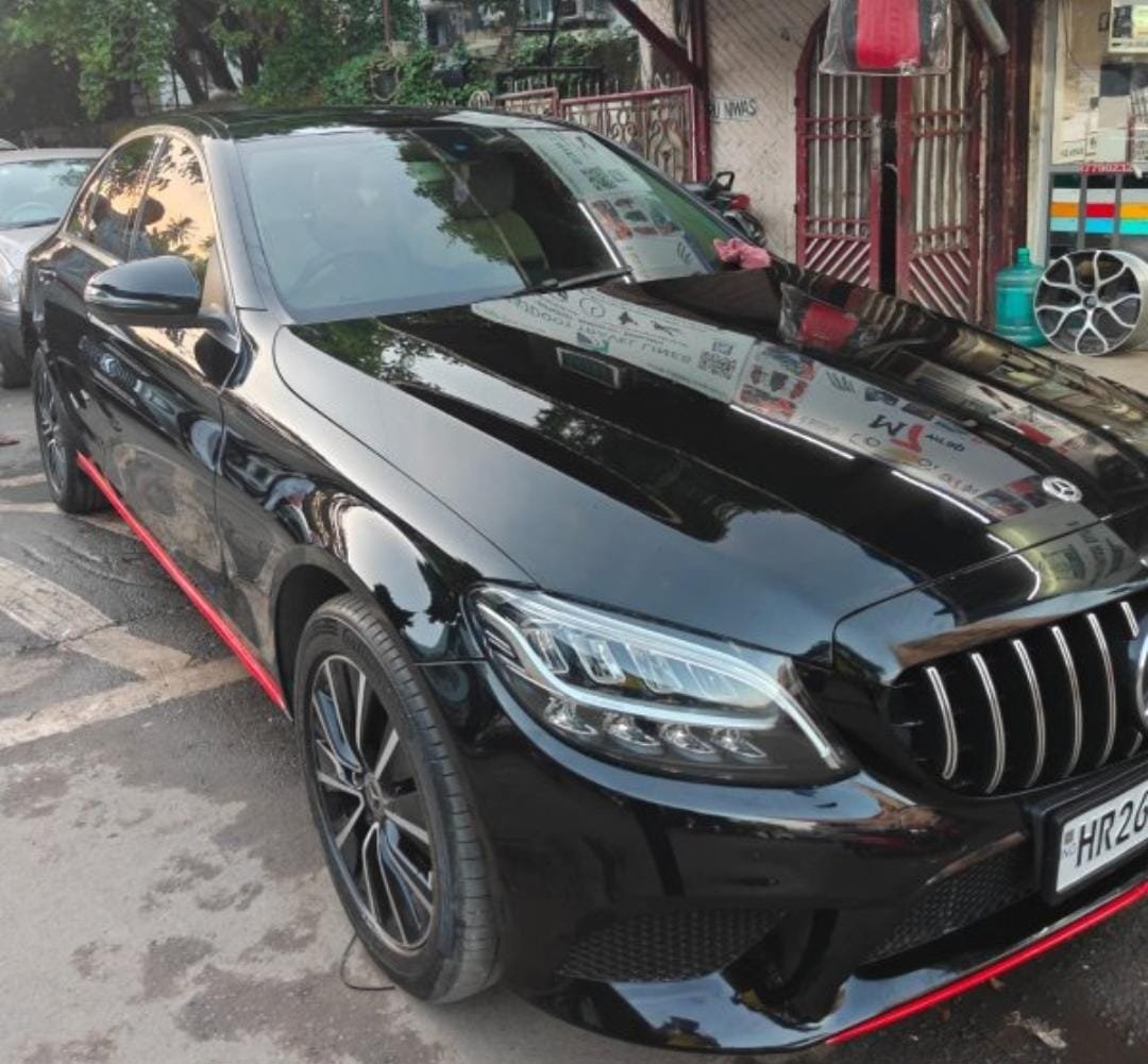 Black Mercedes finished at the M7WRAP workshop in Santacruz West